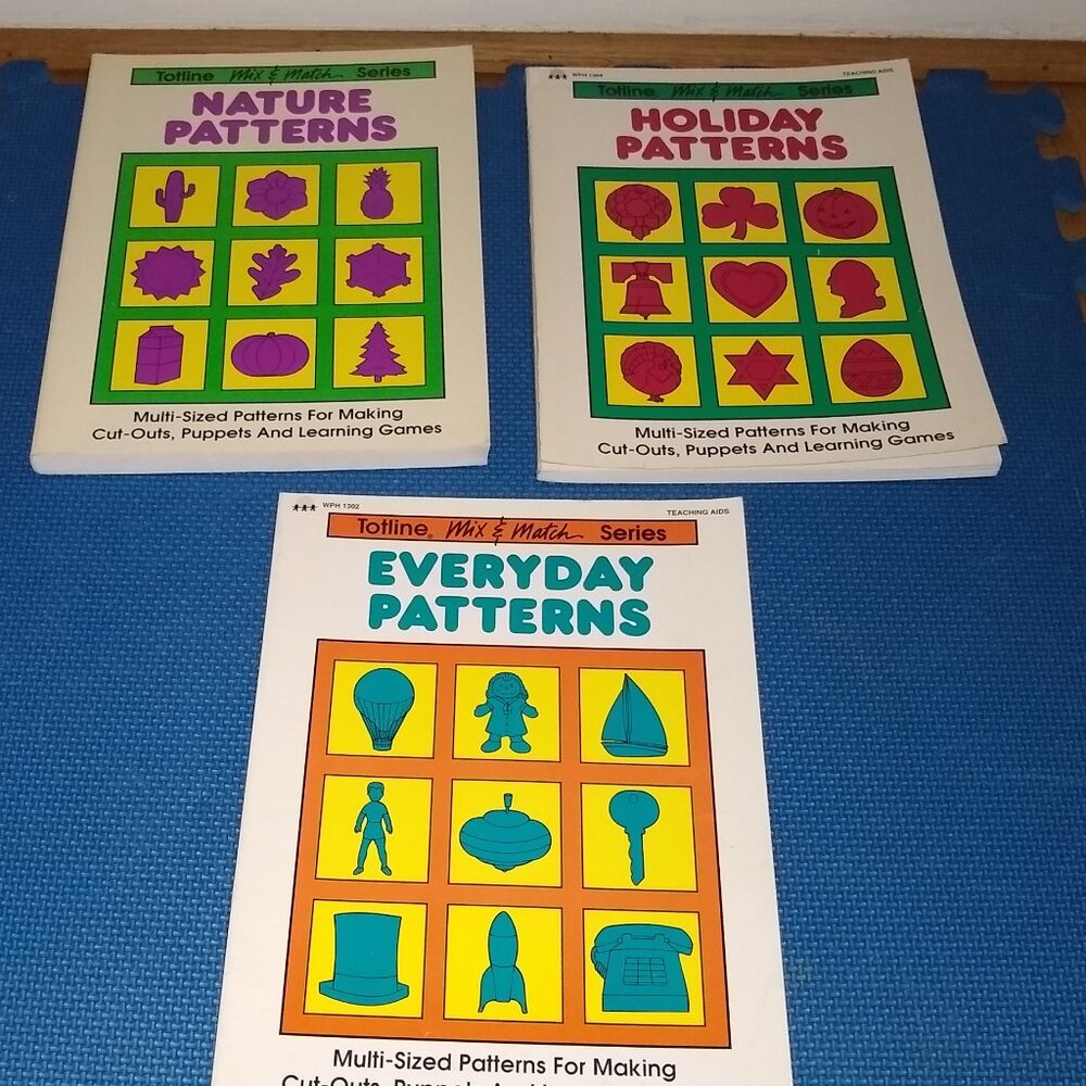 Totline Mix & Match: Nature, Holidays, Everyday Patterns 3 Used paperbacks